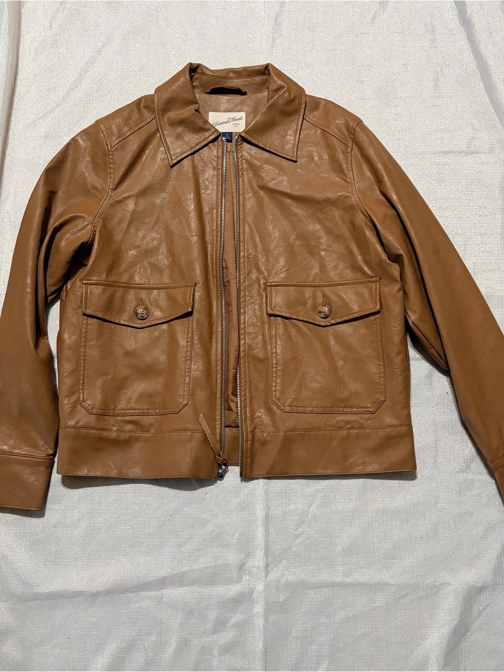Universal Threads Women’s Brown Faux Leather Jacket NWOT size M